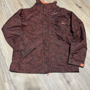 Columbia Men's Dark Red and Black Performance Jacket